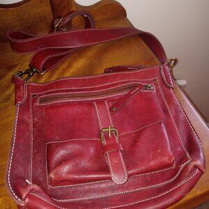 Roots Leather Crossbody/Shoulder Purse